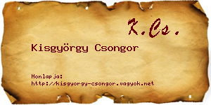 Kisgyörgy Csongor névjegykártya
